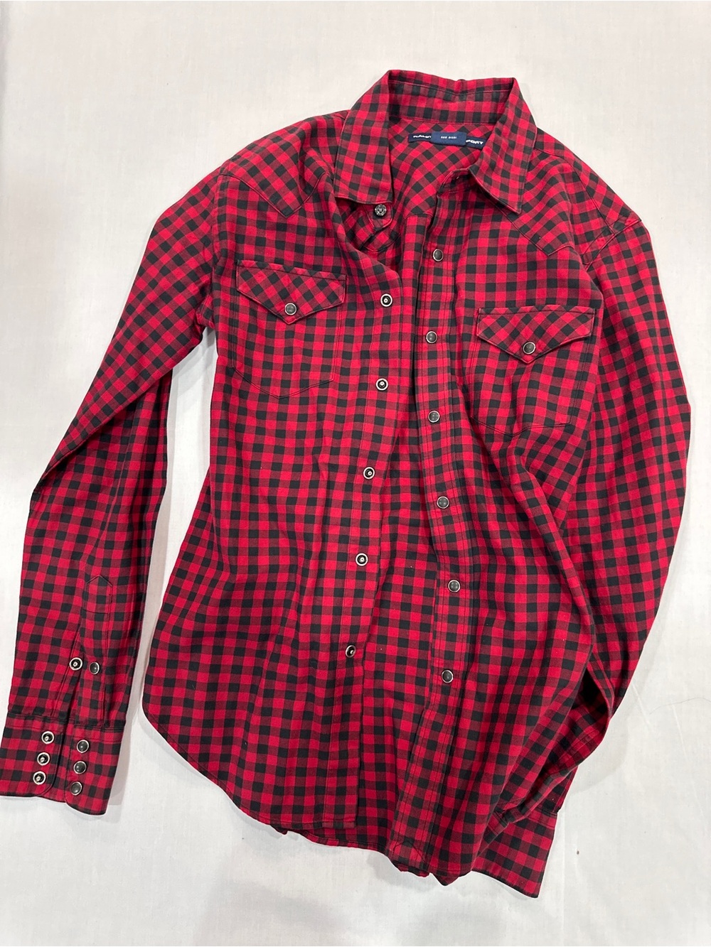 Ralph Lauren Red and Black Plaid Button-Down Shirt